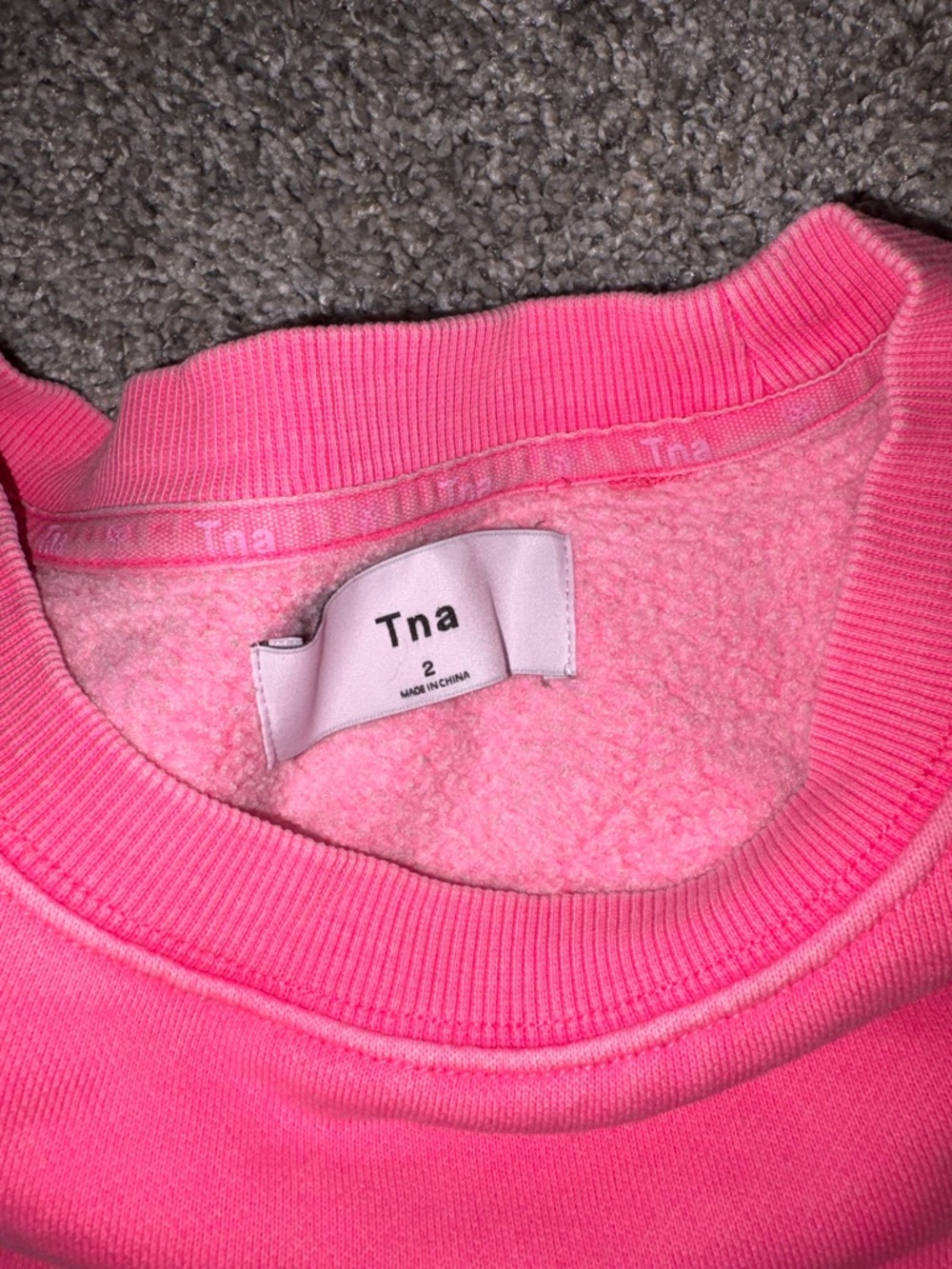 TNA Bright Pink Crewneck Sweatshirt